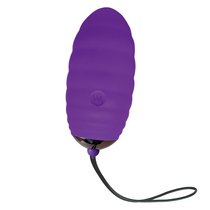 Фиолетовое виброяйцо с пультом ДУ Ocean Breeze 2.0 + LRS, цвет фиолетовый - Adrien Lastic