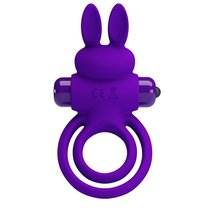 Фиолетовое эрекционное кольцо с вибростимуляцией клитора Vibrant Penis Ring III, цвет фиолетовый - Baile