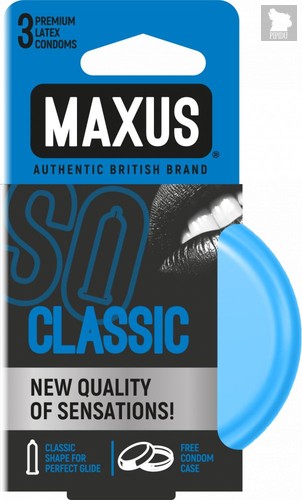Классические презервативы в железном кейсе MAXUS Classic - 3 шт. - maxus